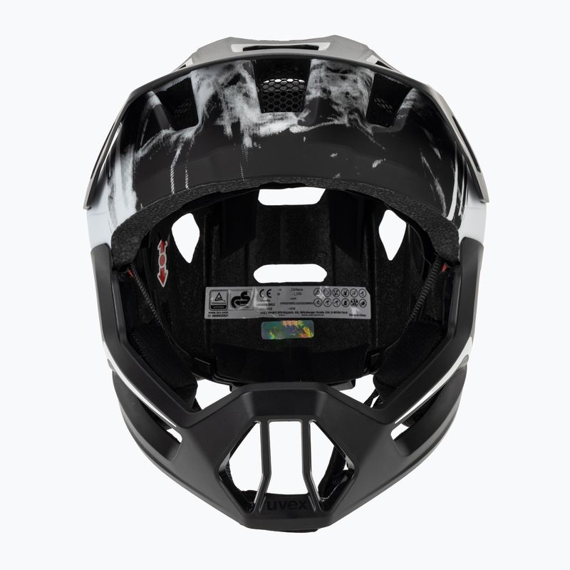 Vaikiškas dviratininko šalmas UVEX React Fullface Jr black/white matt 2