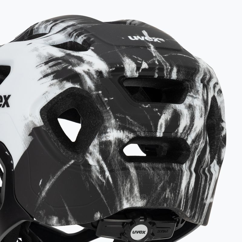 Vaikiškas dviratininko šalmas UVEX React Fullface Jr black/white matt 8