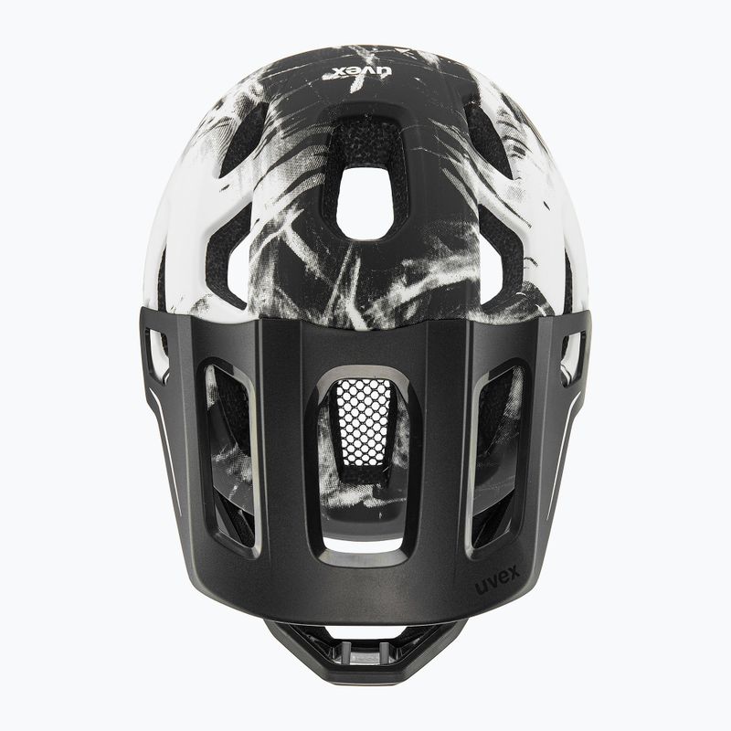 Vaikiškas dviratininko šalmas UVEX React Fullface Jr black/white matt 5