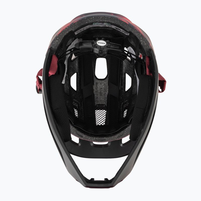 Vaikiškas dviratininko šalmas UVEX React Fullface Jr cranberry matt 5