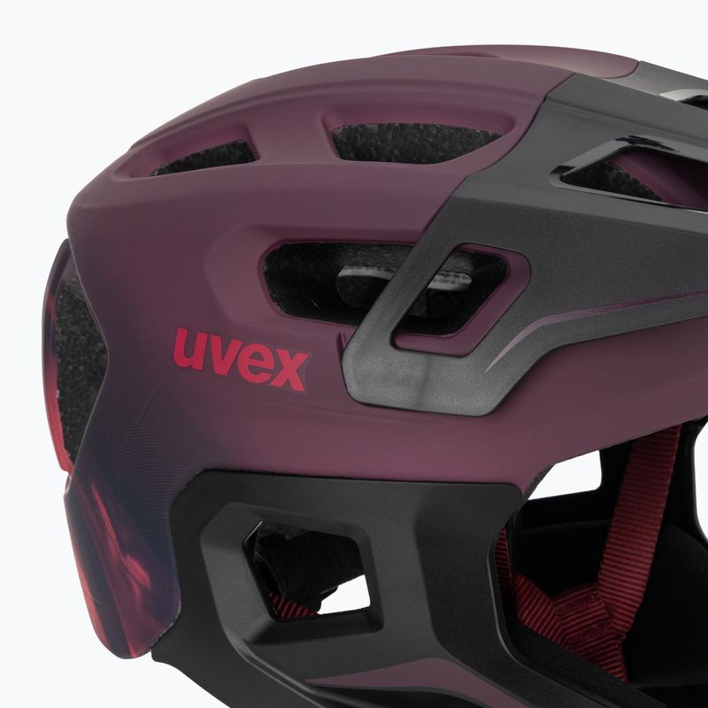 Vaikiškas dviratininko šalmas UVEX React Fullface Jr cranberry matt 7