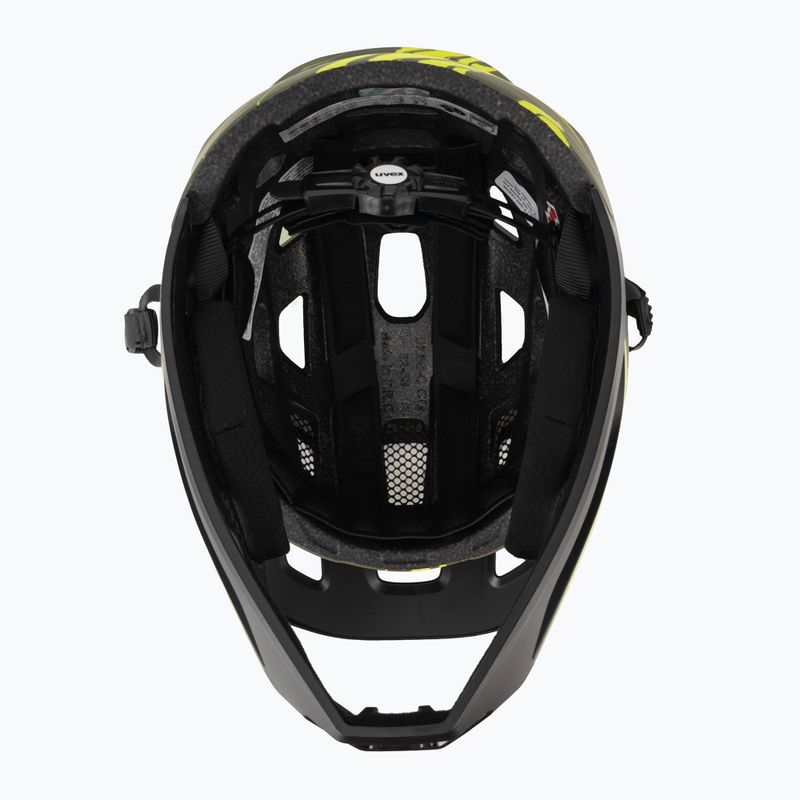 Vaikiškas dviratininko šalmas UVEX React Fullface Jr dark olive matt 5