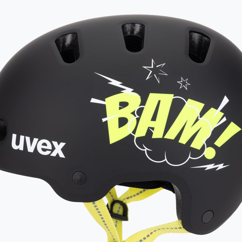 Vaikiškas šalmas UVEX Kid 4 Style bam black/lime matt 7