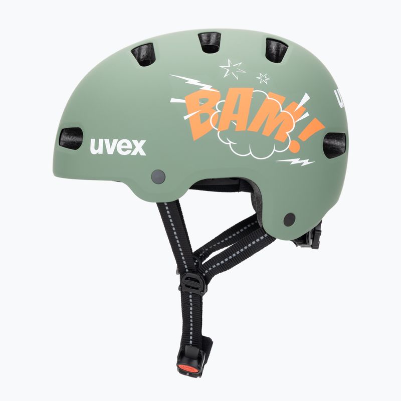 Vaikiškas šalmas UVEX Kid 4 Style bam moss green/papaya matt 3