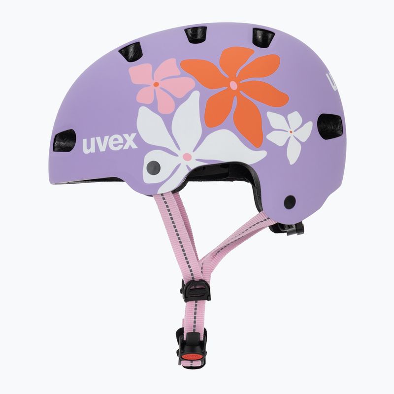 Vaikiškas šalmas UVEX Kid 4 Style flower lilac matte 3