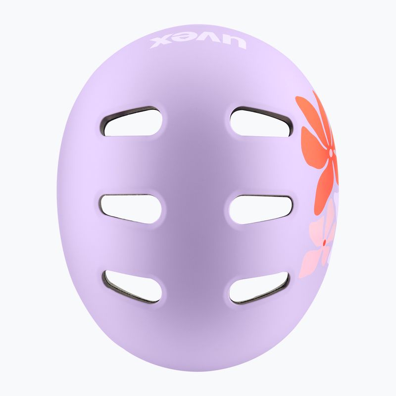 Vaikiškas šalmas UVEX Kid 4 Style flower lilac matte 4