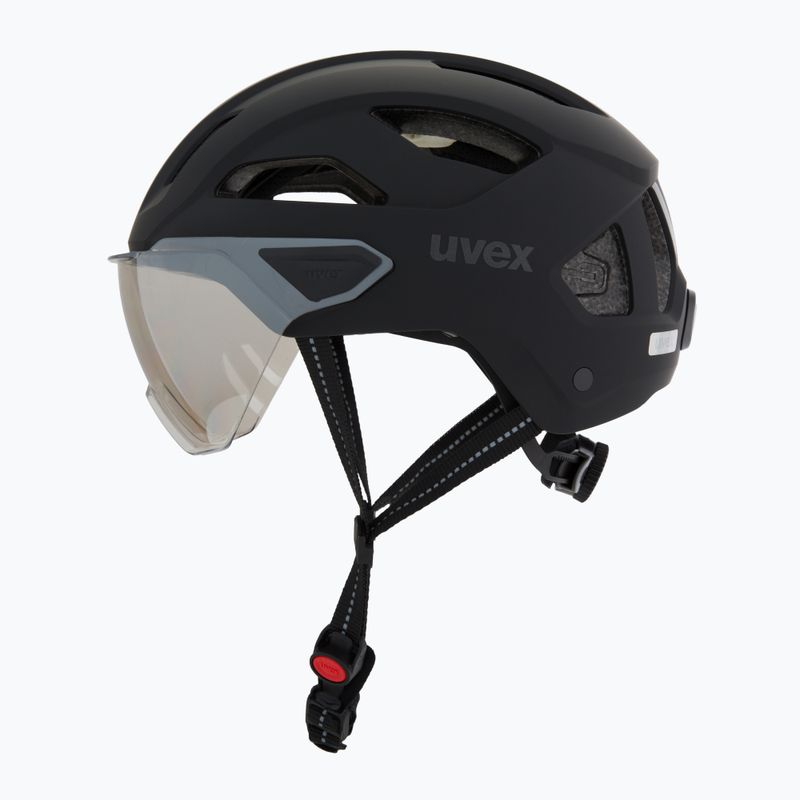 Dviračio šalmas UVEX Stride Visor black matt/lite mirror silver 3