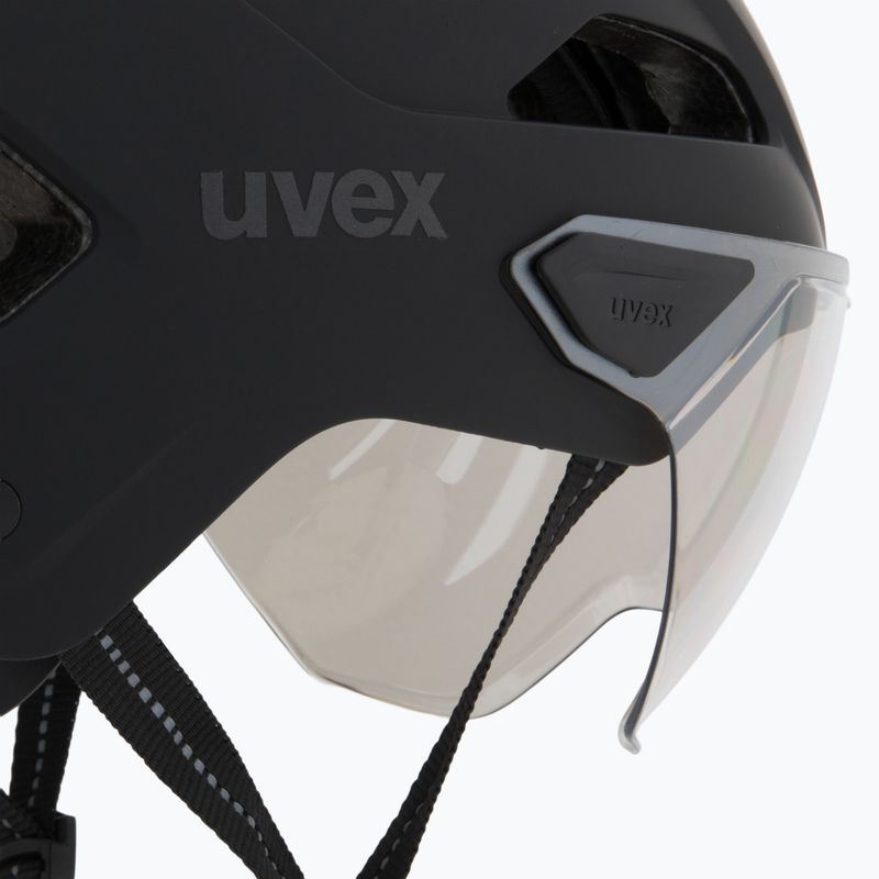 Dviračio šalmas UVEX Stride Visor black matt/lite mirror silver 8
