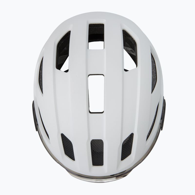 Dviračio šalmas UVEX Stride Visor white matt/lite mirror silver 6
