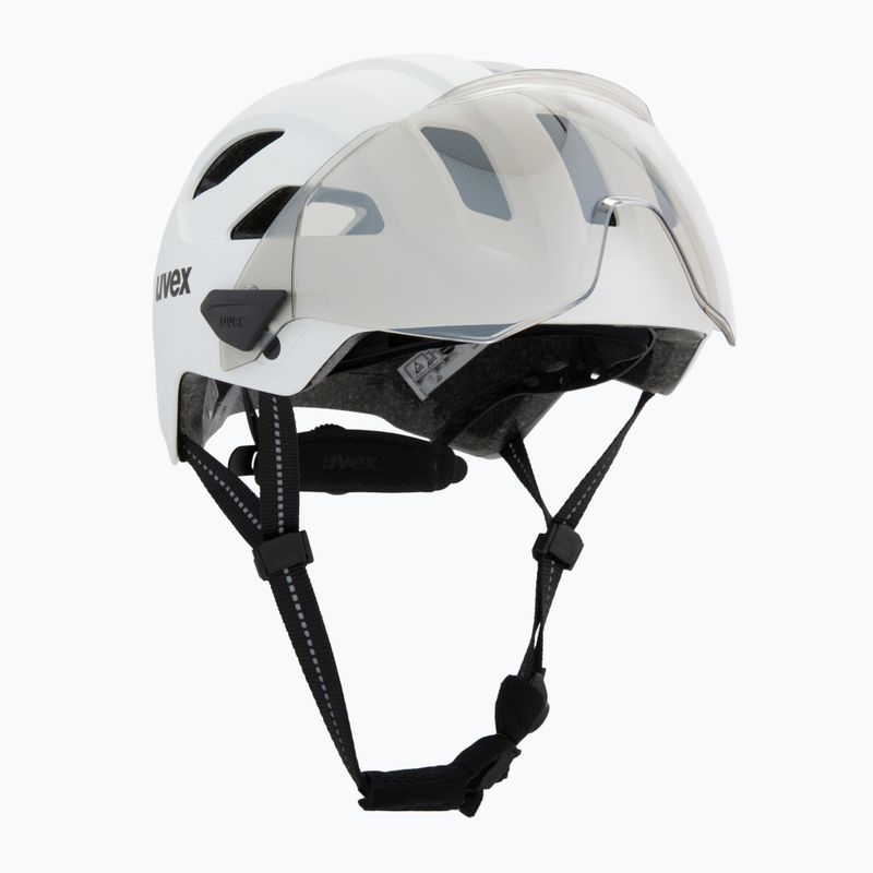 Dviračio šalmas UVEX Stride Visor white matt/lite mirror silver 9