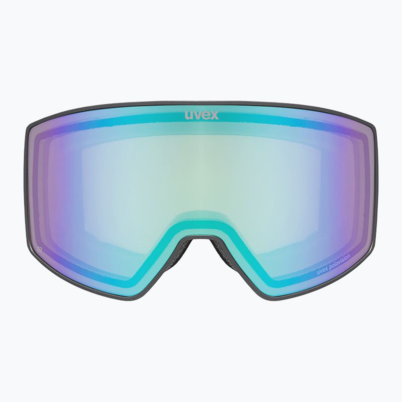 Slidinėjimo akiniai UVEX Scenic P S0-S4 black matt/mirror green/pola 2