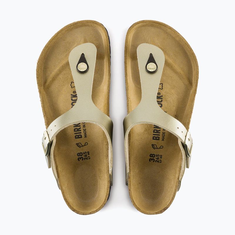 Šlepetės per pirštą BIRKENSTOCK Gizeh Birko-Flor Narrow gold 3