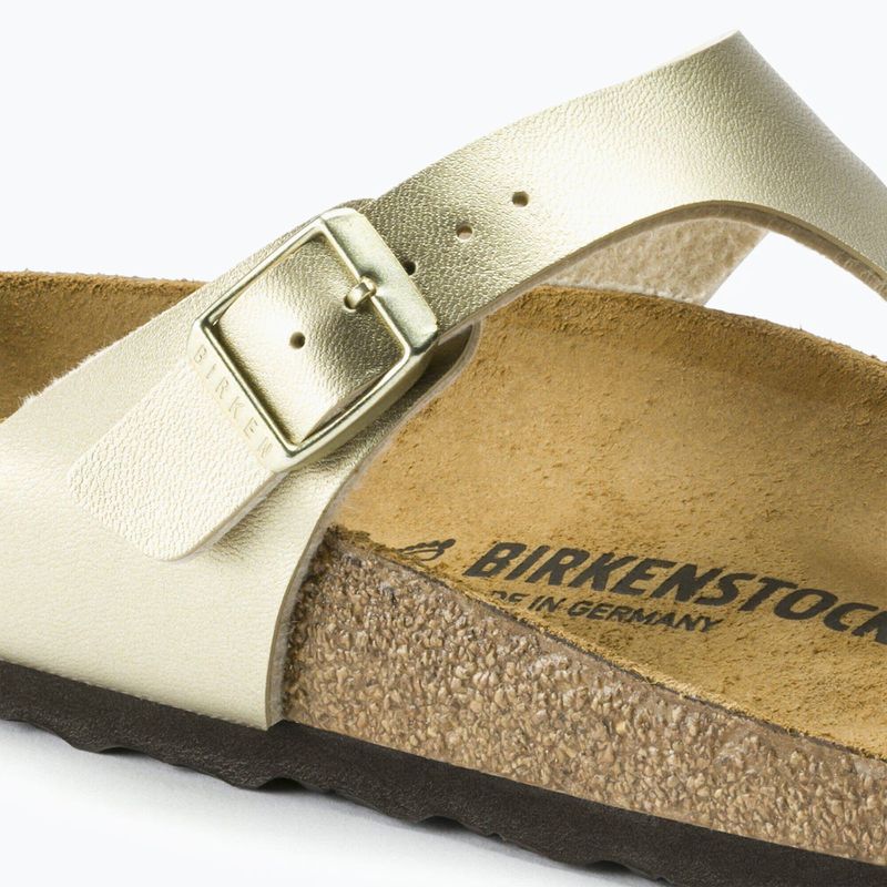 Šlepetės per pirštą BIRKENSTOCK Gizeh Birko-Flor Narrow gold 6