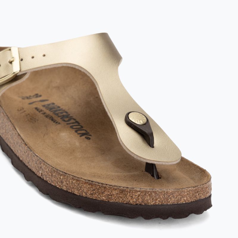 Šlepetės per pirštą BIRKENSTOCK Gizeh Birko-Flor Narrow gold 7