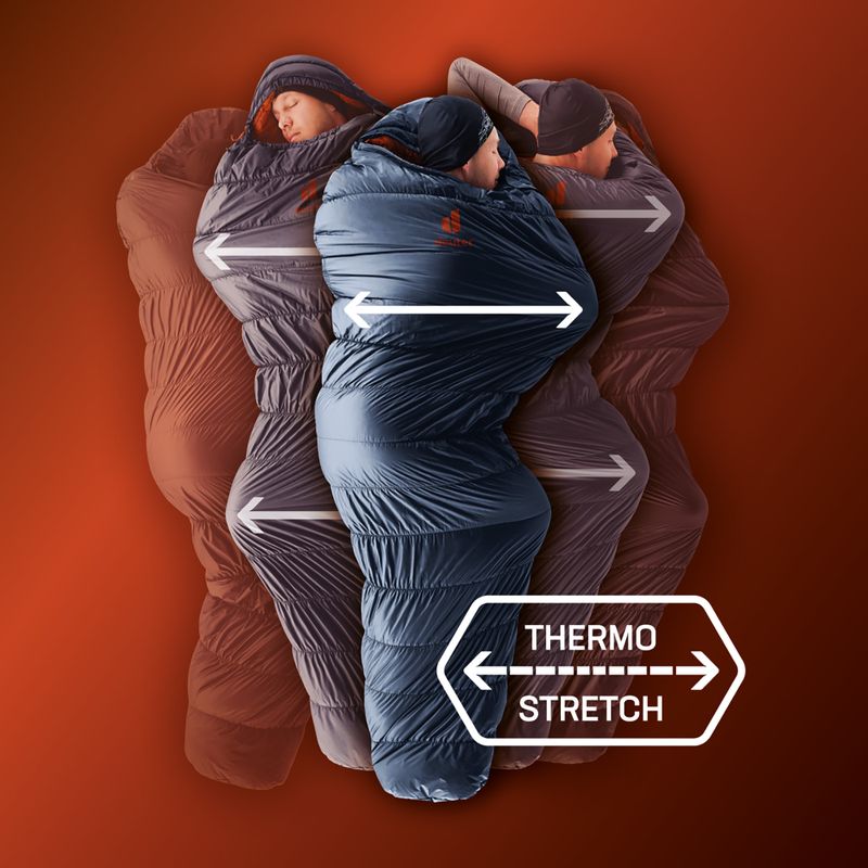 Deuter Exosphere miegmaišis -11° almond/paprika 9