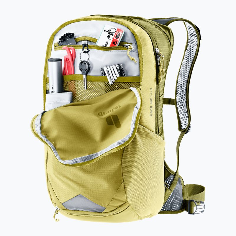 Dviračių kuprinė deuter Race Air 14 + 3 l linden/cactus 11