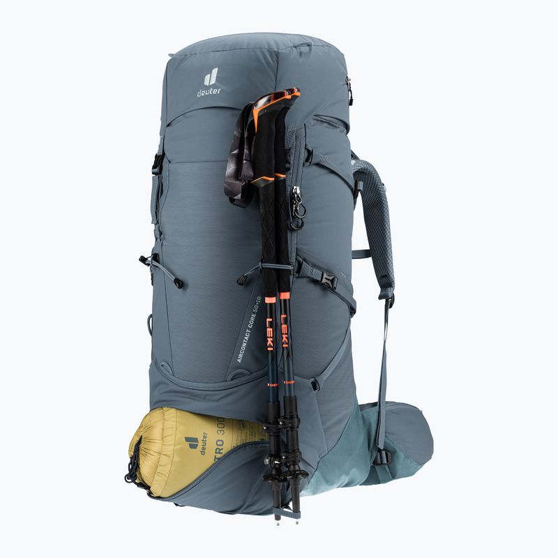 "Deuter Aircontact Core 50+10 l graphite/shale" trekingo kuprinė 9