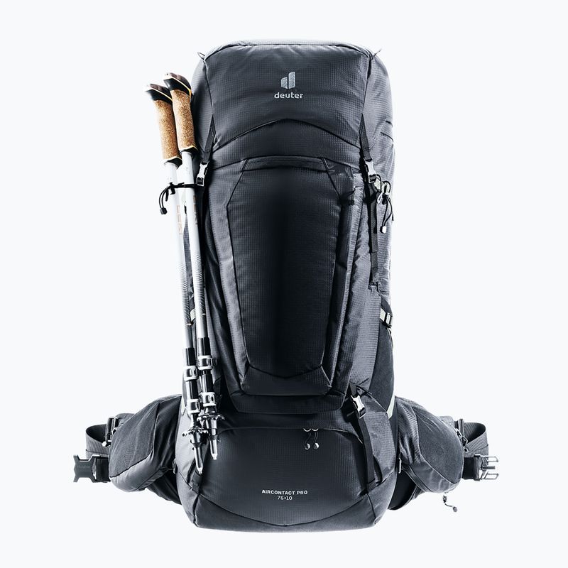 "Deuter Aircontact Pro 75 + 10 l trekingo kuprinė juoda 4