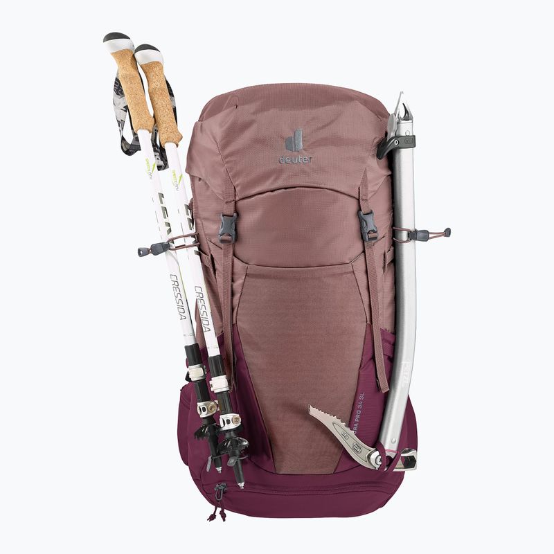 Moteriška turistinė kuprinė deuter Futura Pro 34 l SL ashrose-cassis 8