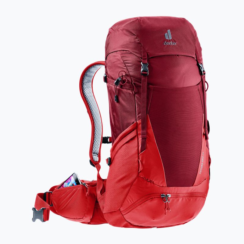 Turistinis kuprinė deuter Futura Pro 36 l masala/vyšnia 2