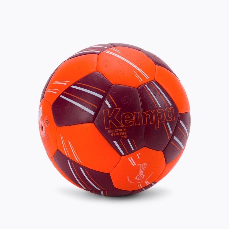 Kempa Spectrum Synergy Pro rankinio kamuolys raudonas/oranžinis 2 dydis