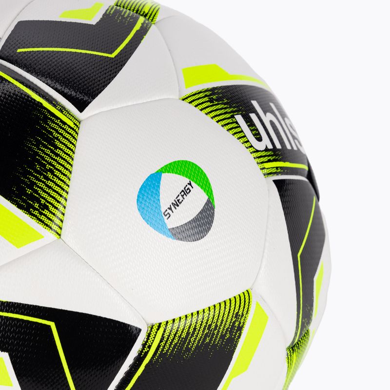 Futbolo kamuolys uhlsport Soccer Pro Synergy white/black/fluo yellow dydis 5 3