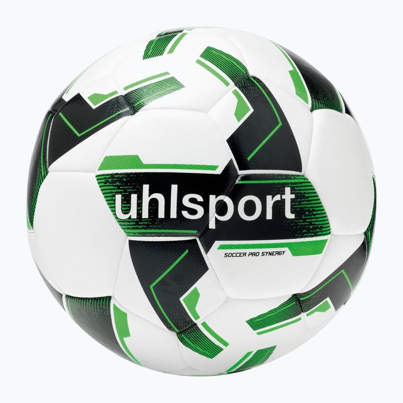 Futbolo kamuolys uhlsport Soccer Pro Synergy white/black/fluo green dydis 3 4