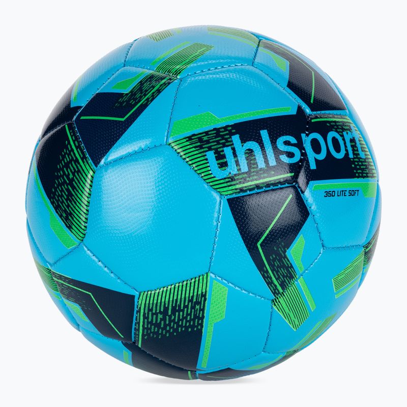 Futbolo kamuolys uhlsport Lite Soft 350 ice blue/navy/fluo green dydis 5 2
