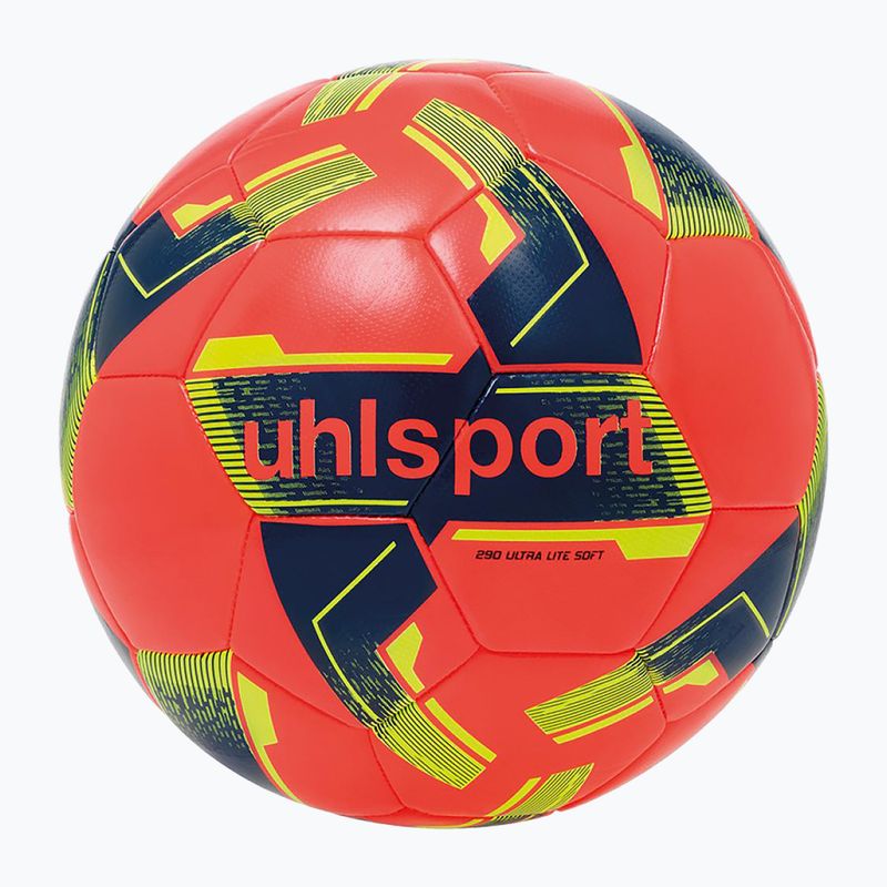 Futbolo kamuolys uhlsport Lite Soft 290 fluo red/navy/fluo yellow dydis 5 4