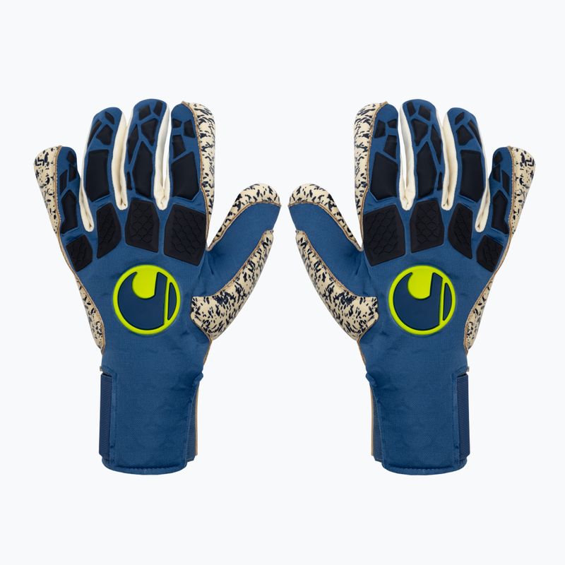 Uhlsport Hyperact Supergrip+ HN mėlynos ir baltos vartininko pirštinės 101123201