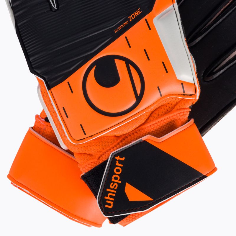 Uhlsport Soft Resist+ Flex Frame vartininko pirštinės oranžinė ir balta 101127401 4