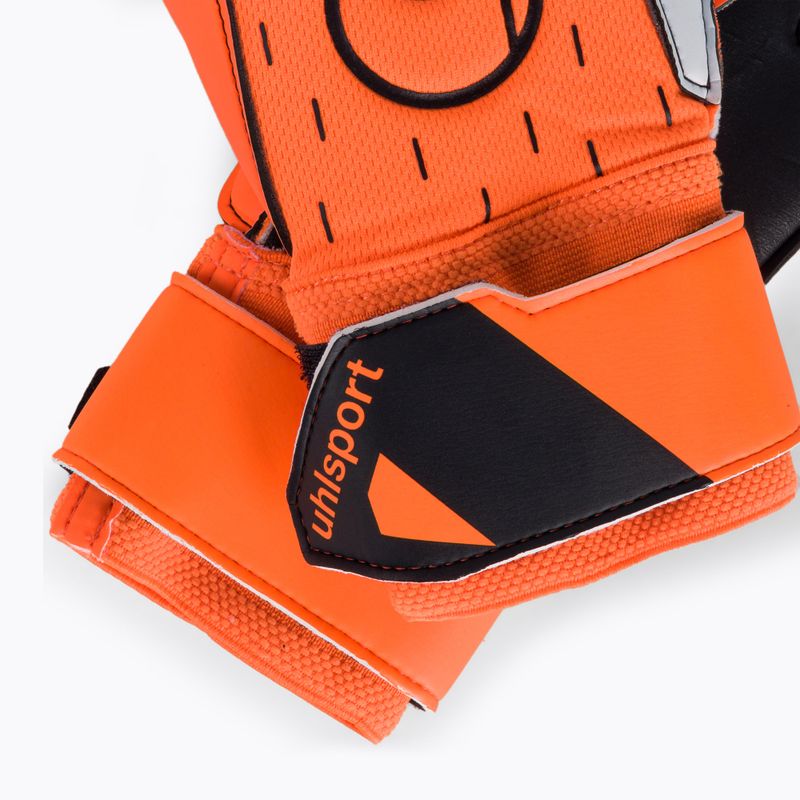 Uhlsport Soft Resist+ vartininko pirštinės oranžinės ir baltos spalvos 101127501 4