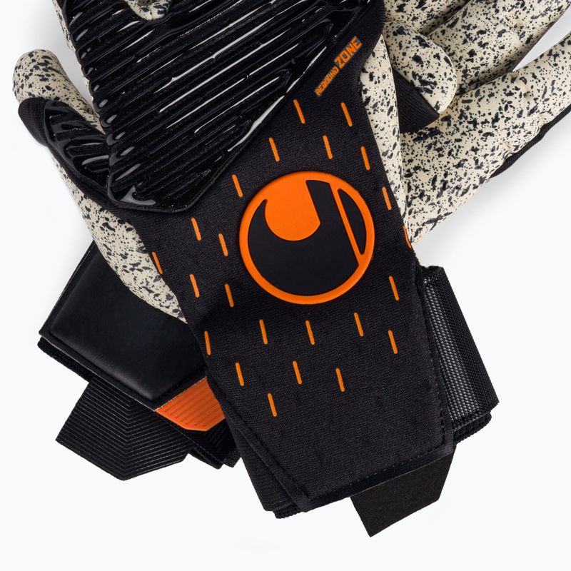 Uhlsport Speed Contact Supergrip+ Finger Surround juodai baltos vartininko pirštinės 101126001 4