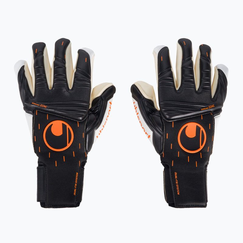 Uhlsport Speed Contact Absolutgrip Finger Surround juodai baltos vartininko pirštinės 101126301