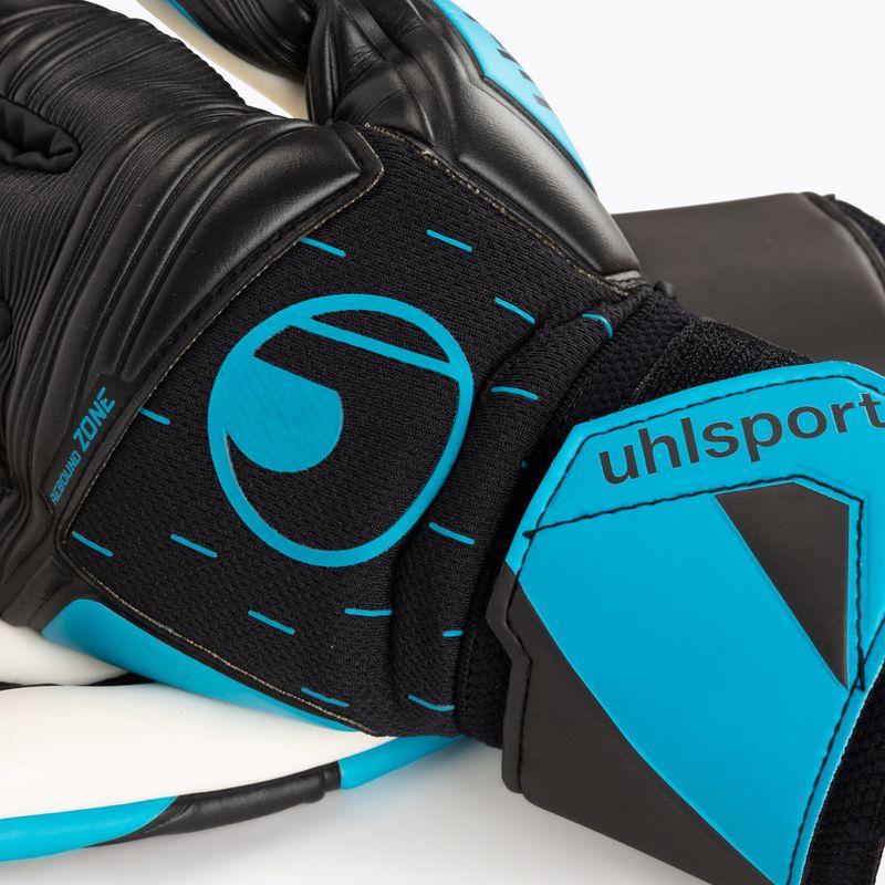 Uhlsport Classic Soft Hn Comp vartininko pirštinės juoda/mėlyna/balta 3