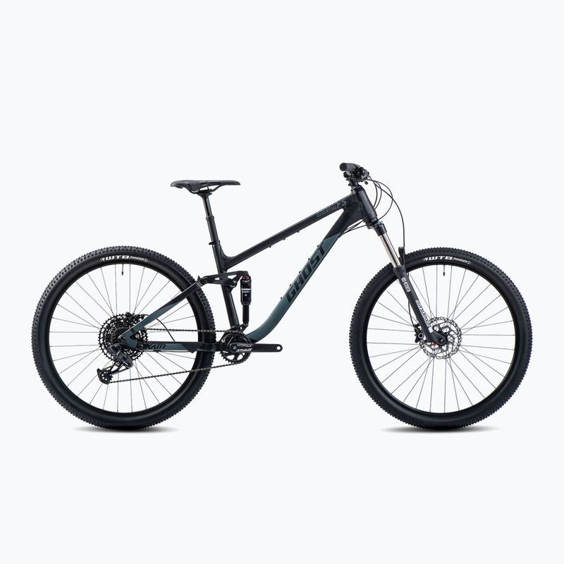 GHOST Kato FS Essential 29 kalnų dviratis juoda/metalinė žalia įlanka matinė