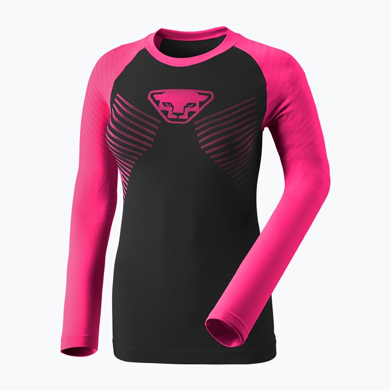Moteriški termoaktyvūs marškinėliai ilgomis rankovėmis DYNAFIT Speed Dryarn pink glo 4
