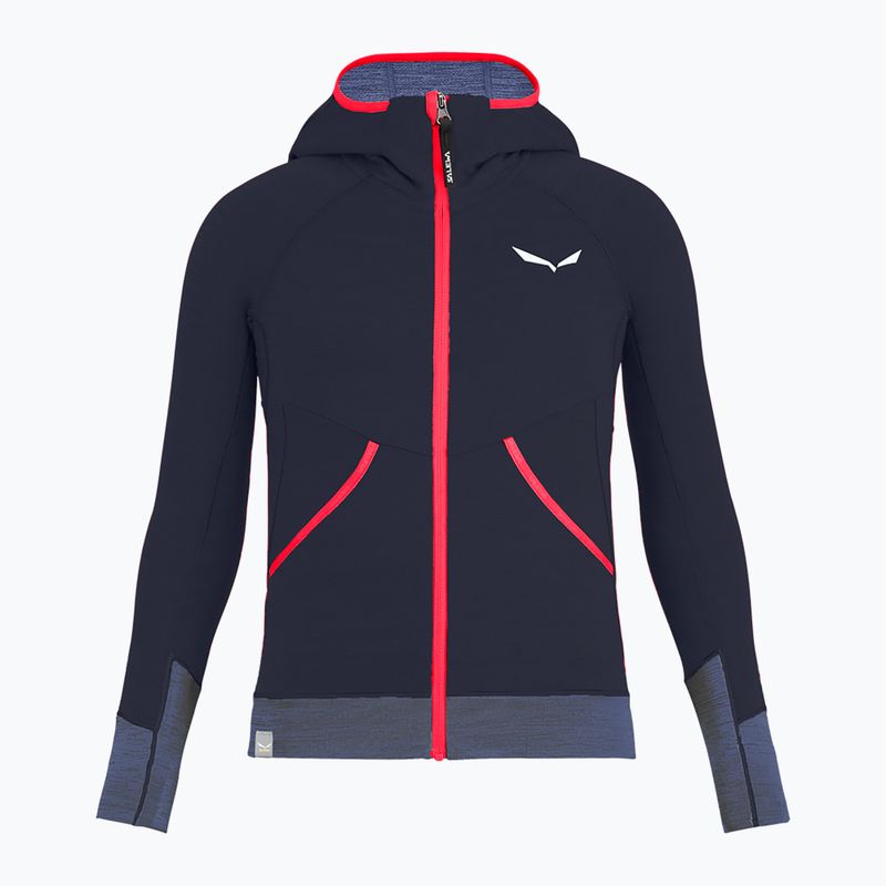 Salewa Puez Hybrid PL FZ Hoody vaikiškas vilnonis džemperis tamsiai mėlynas 00-0000027769