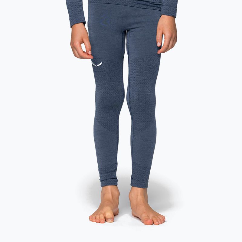 Vaikiškos termoaktyvios kelnės Salewa Zebru Medium Warm AMR dark denim