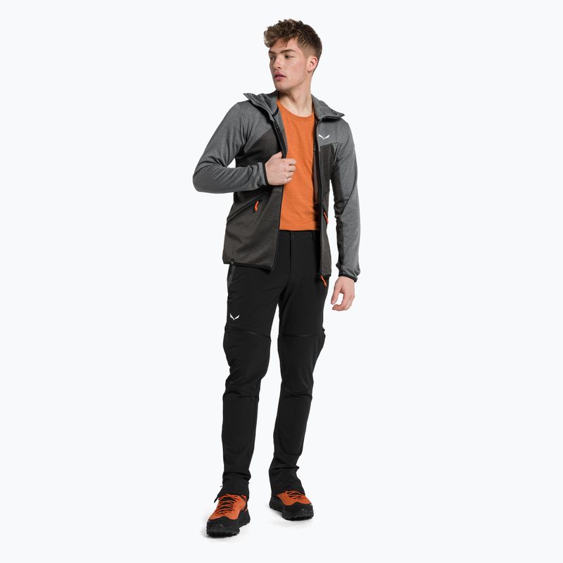 Salewa vyriškas vilnonis džemperis Puez Melange PL FZ Hoody pilkas 00-0000027386 2