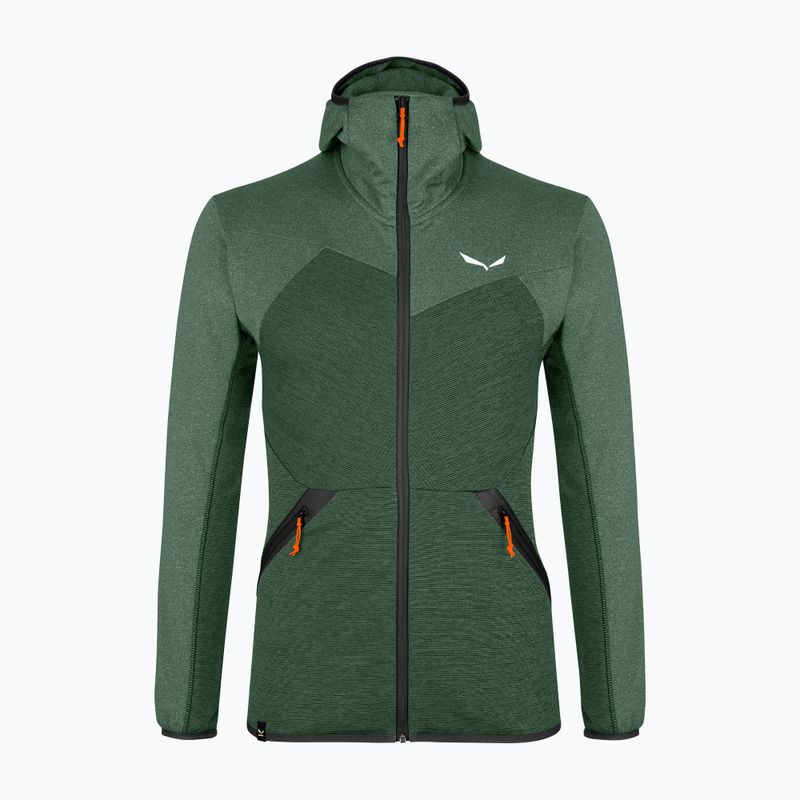 Salewa vyriškas vilnonis džemperis Puez Melange PL FZ Hoody žalias 00-0000027386