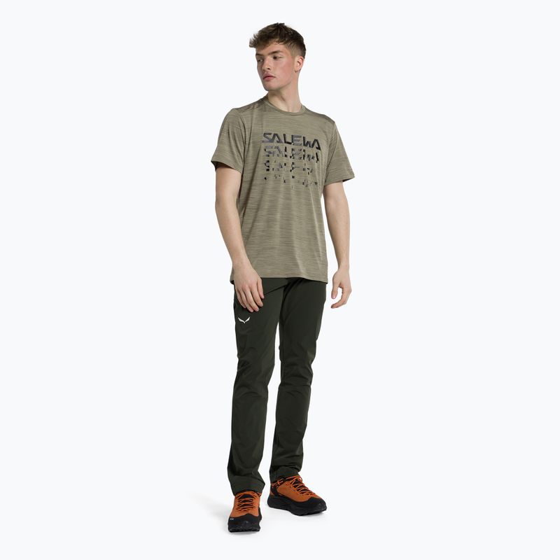 Salewa vyriški trekingo marškinėliai Puez Hybrid 2 Dry brown 00-0000027397 2