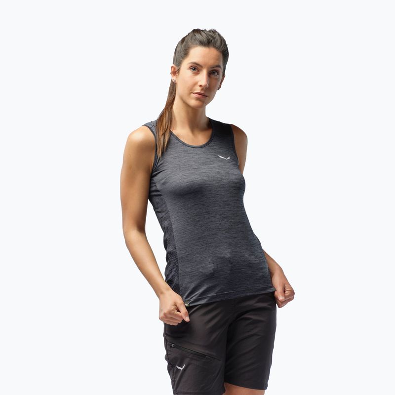 Moteriški trekingo marškinėliai Salewa Puez Graphic Dry Tank Grey 00-0000027482