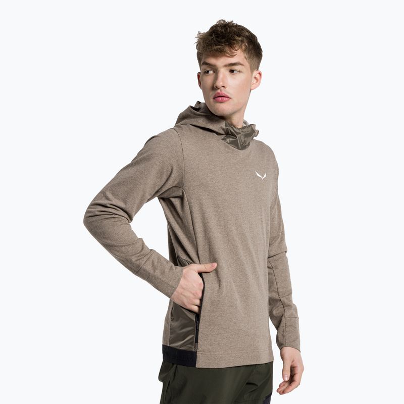 Salewa vyriškas džemperis Fanes Am Hoody rudos spalvos 00-0000028226