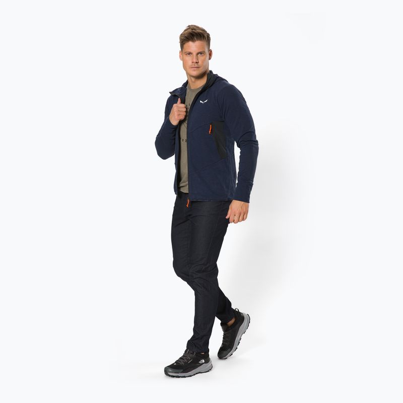 Salewa vyriškas džemperis Lavaredo Hemp Hooded navy blue 00-0000028237 2