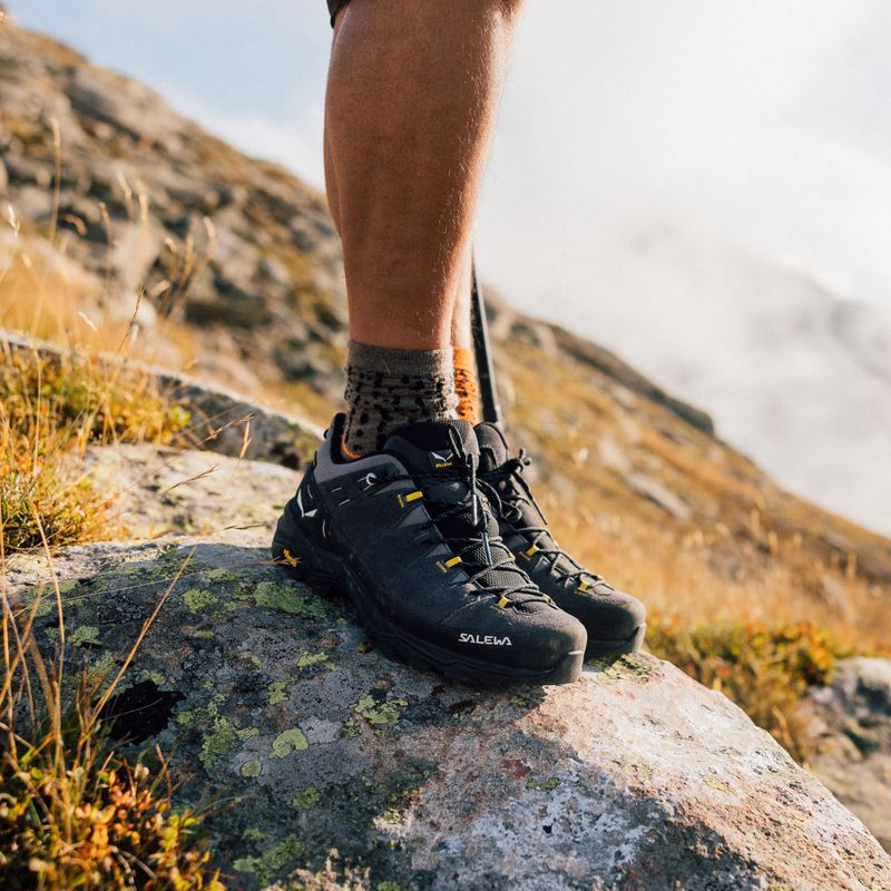 Vyriškos trekingo kojinės Salewa MTN TRN Sal. AM QRT pilkai rudos spalvos 00-0000069028 10
