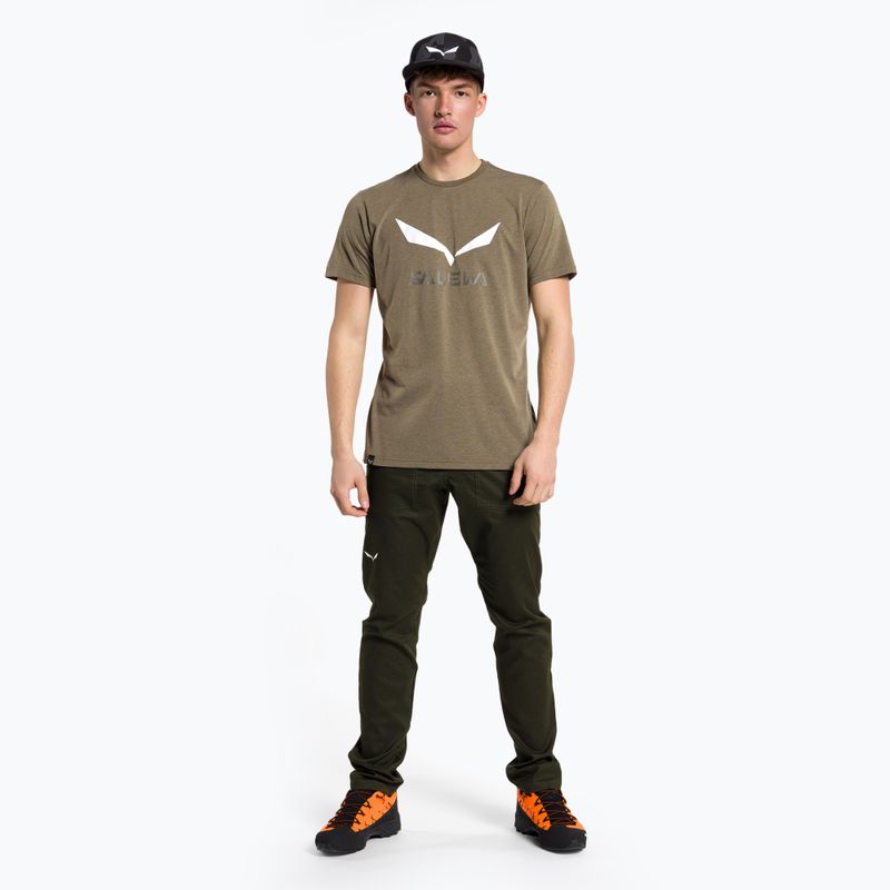 Vyriški Salewa Solidlogo Dry chaki spalvos trekingo marškinėliai 00-0000027018 2