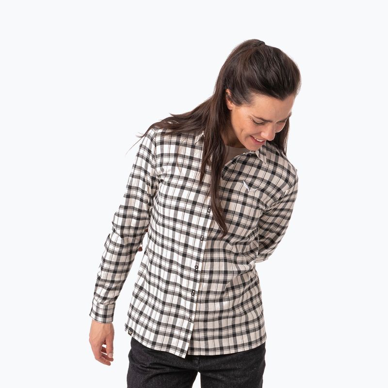Moteriški marškiniai Salewa Fanes Flannel 5PL oatmeal/black out