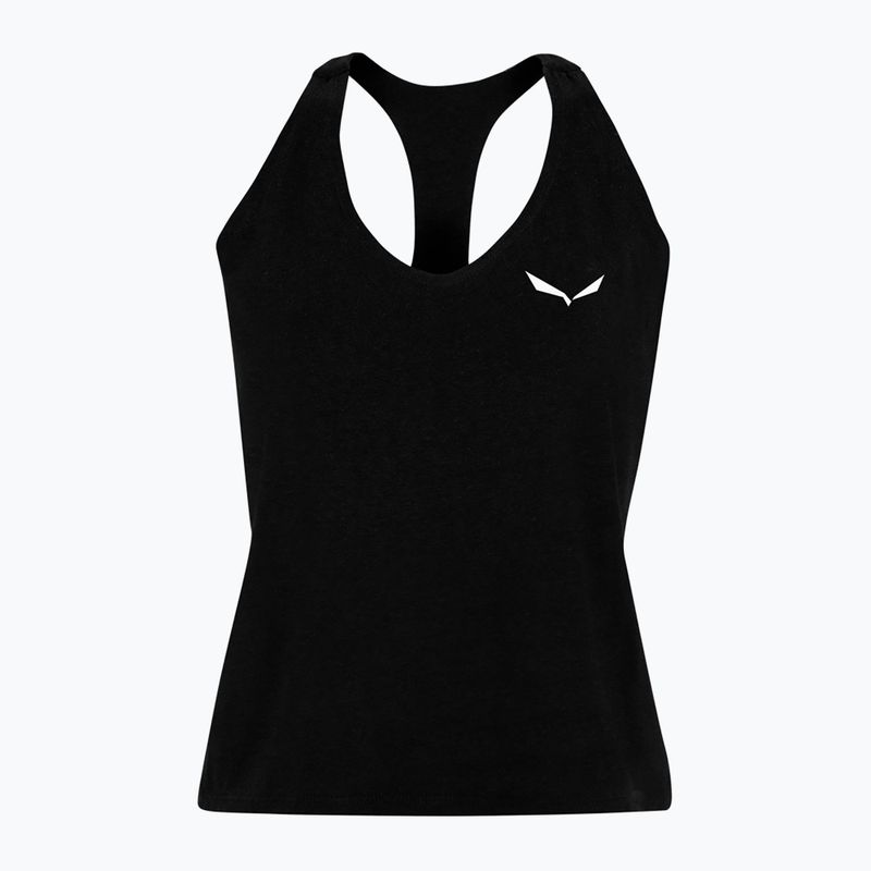 Salewa moteriški alpinistiniai marškinėliai Lavaredo Hemp Crop Tank black 00-0000028369
