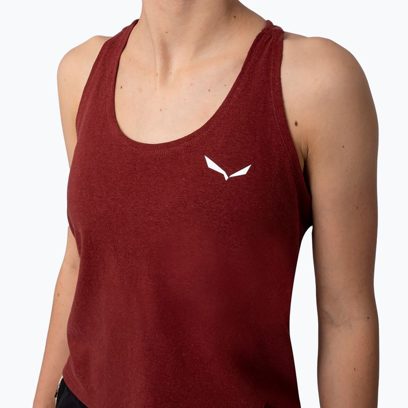 Salewa moteriški alpinistiniai marškinėliai Lavaredo Hemp Crop Tank red 00-0000028369 3